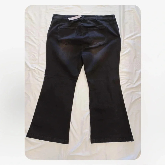 Bloomchic Black Flare Leg High Rise Full Length Jeans Size 26 - Picture 8 of 12